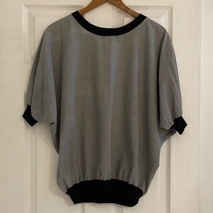 American Apparel Gray and Black Blouse